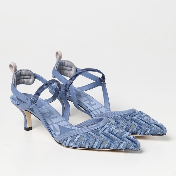 Fendi Colibri 85mm Slingback Pumps - Picture 1 of 14